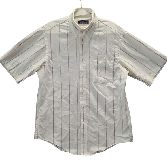Enro Mens Button Up Shirt Multicolor Size 16 Cotton Blend Short Sleeve Collar - Picture 1 of 12